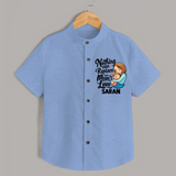 Nothing Can Replace Mom’s Love Personalized Baby SHIRT – Custom Name Outfit - SKY BLUE - 0 - 6 Months Old (Chest 23")