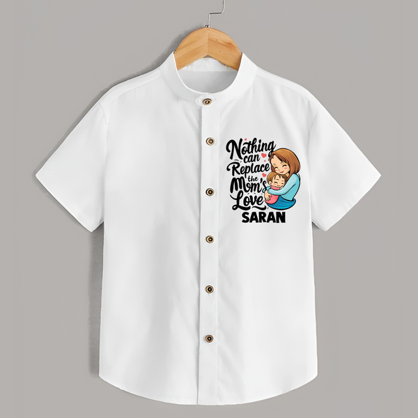 Nothing Can Replace Mom’s Love Personalized Baby SHIRT – Custom Name Outfit - WHITE - 0 - 6 Months Old (Chest 23")