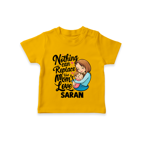 Nothing Can Replace Mom’s Love Personalized Baby T-SHIRT – Custom Name Outfit - CHROME YELLOW - 0-5 Months Old (Chest 17")