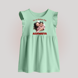 Our 1st Mother’s Day Personalized Baby BABY FROCK – Custom Photo & Name Outfit - MINT GREEN - 0 - 3 Months Old (Chest 17")