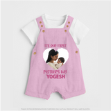 It’s Our First Mother’s Day Personalized Baby DUNGAREESet – Custom Name & Photo Outfit - BABY PINK - 0 - 5 Months Old (Chest 18")