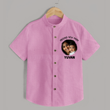 Proud New Mom Personalized Baby SHIRT – Custom Photo & Name Outfit - BABY PINK - 0 - 6 Months Old (Chest 23")