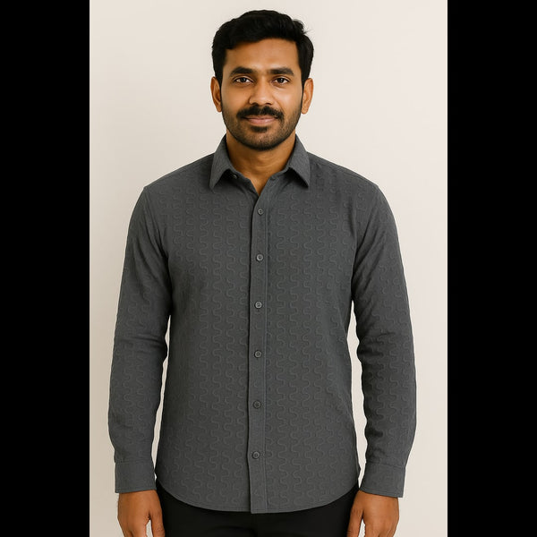 Textured Charcoal Shirt (Men)