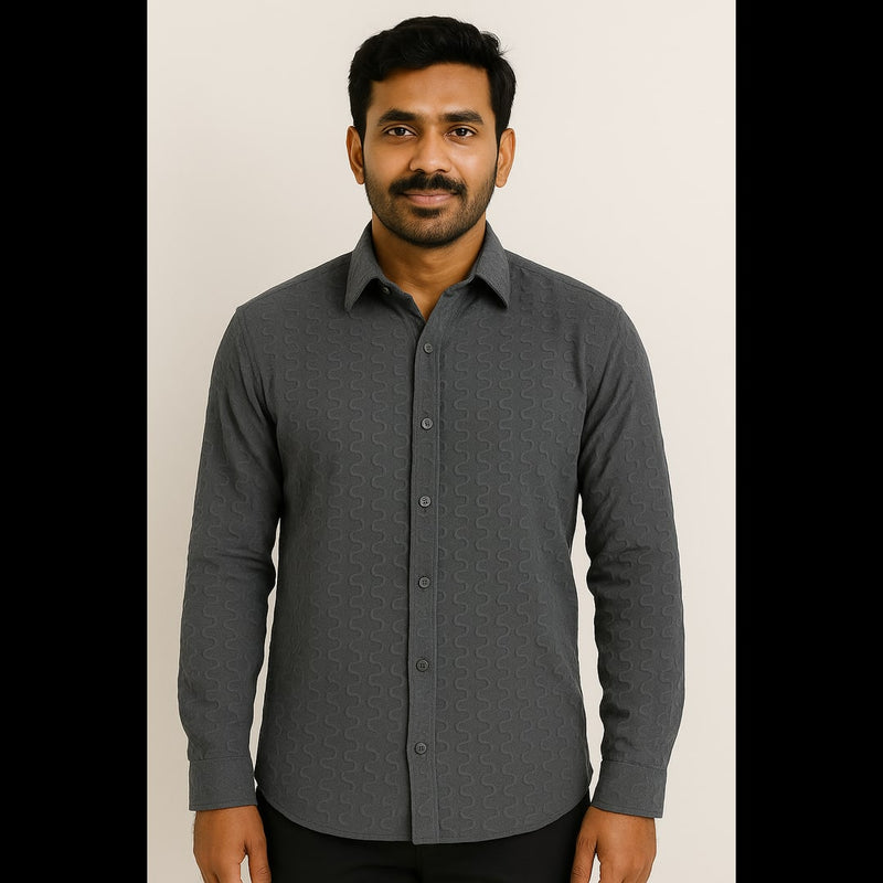 Textured Charcoal Shirt (Men)