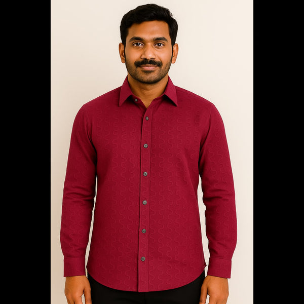 Embossed Wine Shirt (Men)
