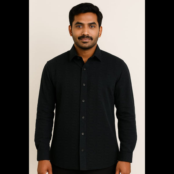 Embossed Black Shirt (Men)