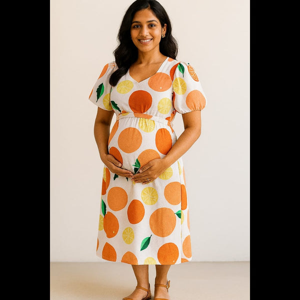 Citrus Bloom Maternity Wear