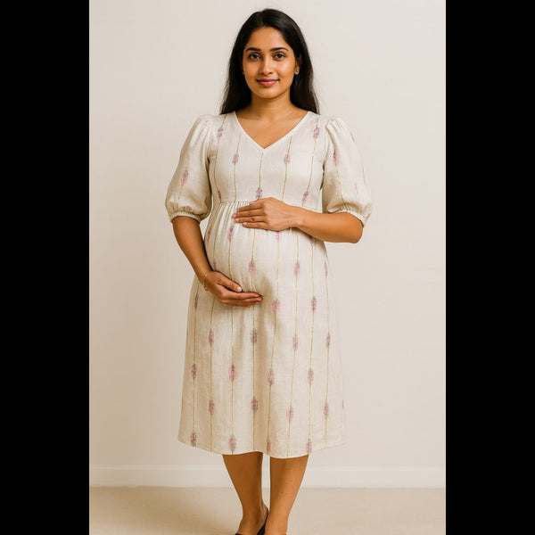 Ivory Threadwork Grace Maternity Wear
