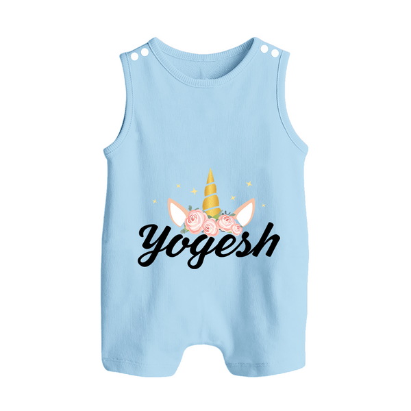 My Name My Style Romper Suit / Sleeveless Romper | Baby Outfit with Personalized Print - BABY BLUE - 0 - 5 Months Old (Chest 18")