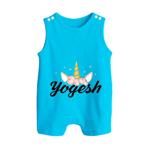 My Name My Style Romper Suit / Sleeveless Romper | Baby Outfit with Personalized Print - SKY BLUE - 0 - 5 Months Old (Chest 18")