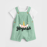 My Name My Style Dungaree Set | Baby Outfit with Personalized Print - MINT GREEN - 0 - 5 Months Old (Chest 18")