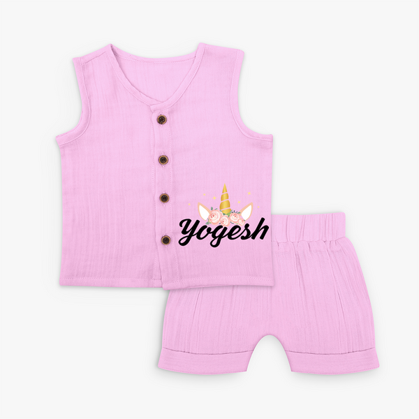 My Name My Style Jabla Set | Baby Outfit with Personalized Print - BABY PINK - 0 - 3 Months Old (Chest 9.8")