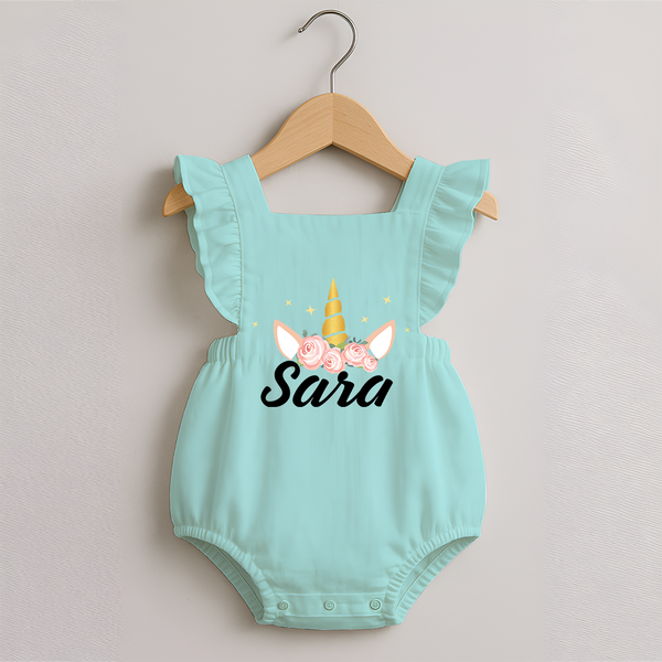 My Name My Style Romper Frock | Baby Outfit with Personalized Print - MINT GREEN - 0 - 3 Months Old (Chest 19")