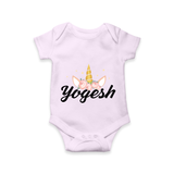 Customized Name Printed Romper For Babies - LILAC - 0 - 3 Months Old (Chest 16")