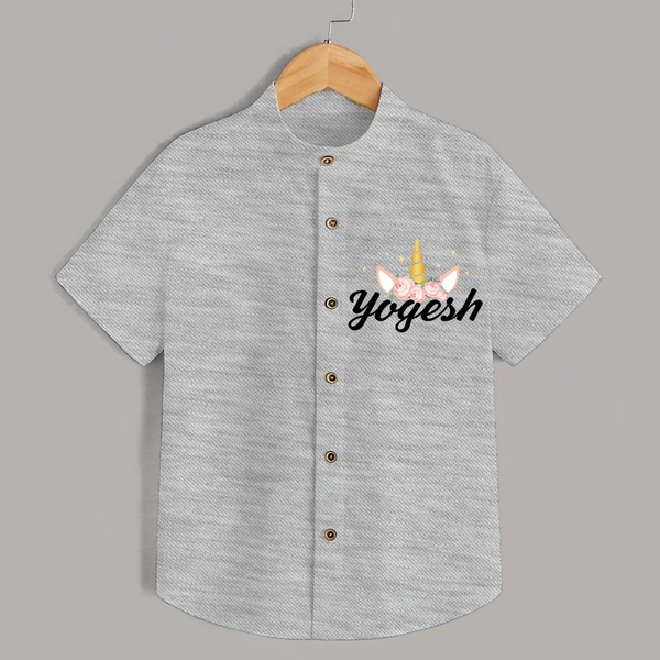 My Name My Style Shirt | Baby Outfit with Personalized Print - GREY - 0 - 6 Months Old (Chest 23")