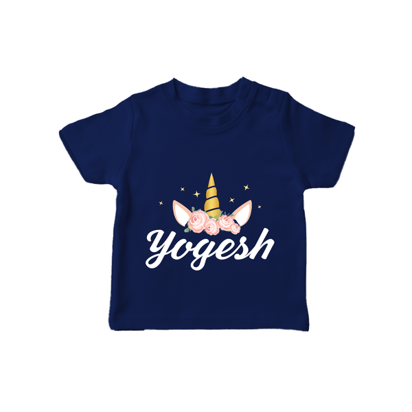 My Name My Style T-Shirt | Baby Outfit with Personalized Print - NAVY BLUE - 0-5 Months Old (Chest 17")