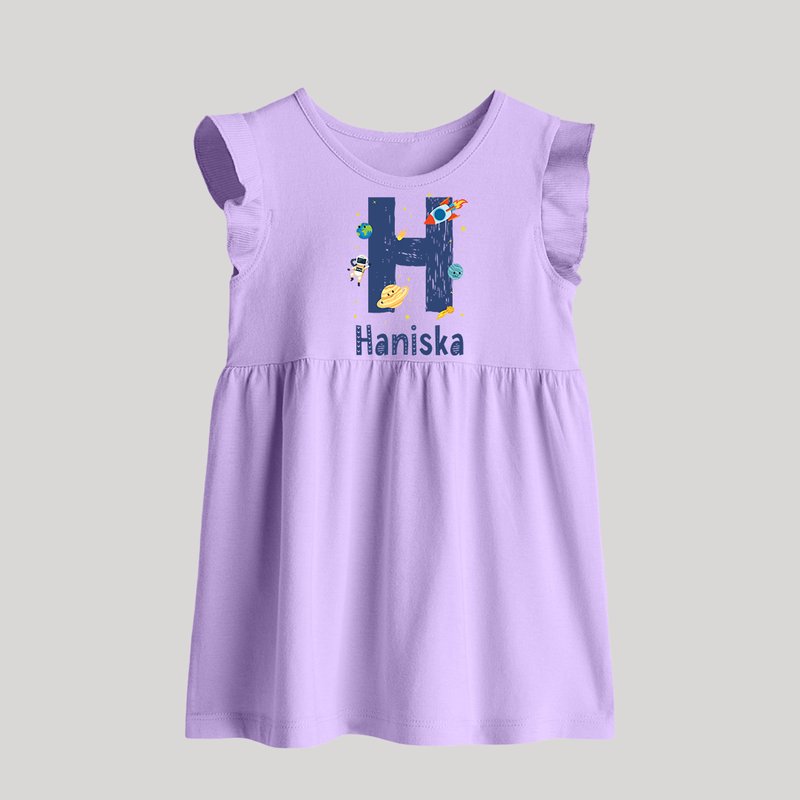 Soft Cotton Name Baby Frock | Designed Just for Your Baby - LILAC - 0 - 3 Months Old (Chest 17")