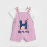 Soft Cotton Name Dungaree Set | Designed Just for Your Baby - BABY PINK - 0 - 5 Months Old (Chest 18")