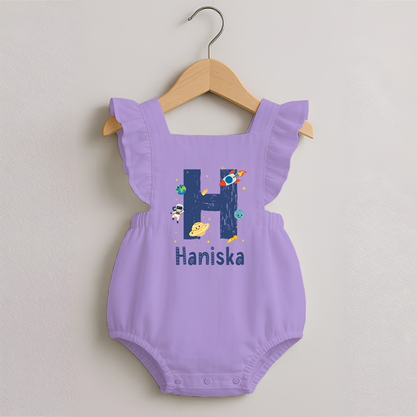 Soft Cotton Name Romper Frock | Designed Just for Your Baby - LILAC - 0 - 3 Months Old (Chest 19")