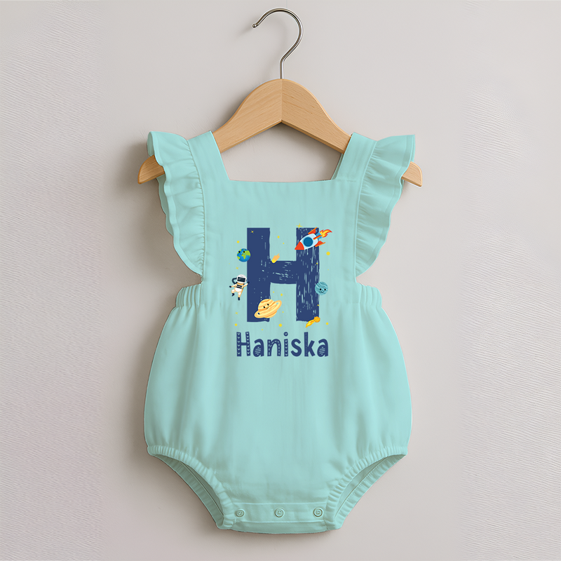 Soft Cotton Name Romper Frock | Designed Just for Your Baby - MINT GREEN - 0 - 3 Months Old (Chest 19")