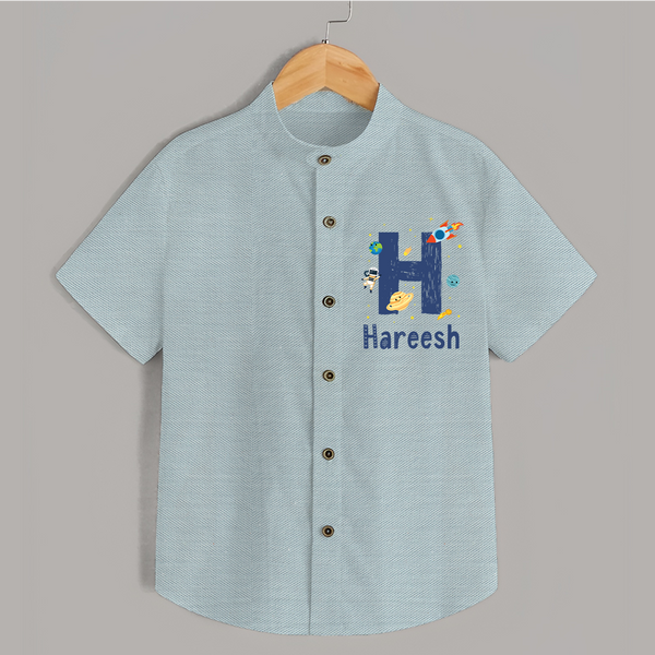 Soft Cotton Name Shirt | Designed Just for Your Baby - ARCTIC BLUE - 0 - 6 Months Old (Chest 23")