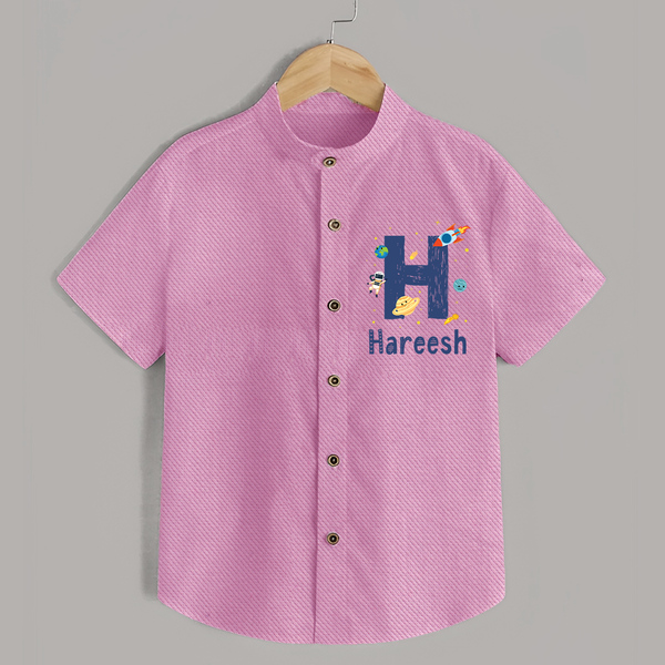 Soft Cotton Name Shirt | Designed Just for Your Baby - BABY PINK - 0 - 6 Months Old (Chest 23")