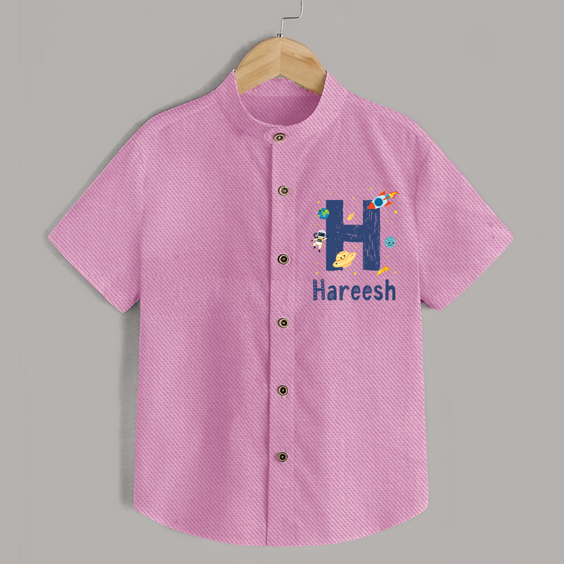 Soft Cotton Name Shirt | Designed Just for Your Baby - BABY PINK - 0 - 6 Months Old (Chest 23")