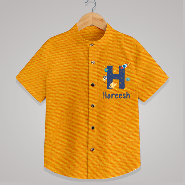 Soft Cotton Name Shirt | Designed Just for Your Baby - CHROME YELLOW - 0 - 6 Months Old (Chest 23")
