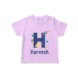 Custom-Made Baby T-Shirt Outfits for Names Starting with 'H' - LILAC - 0-5 Months Old (Chest 17")