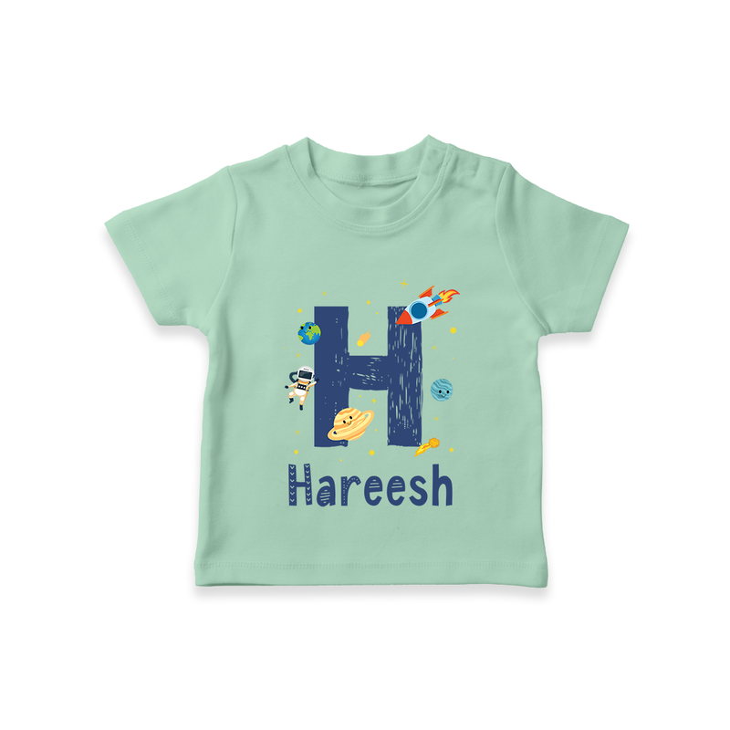 Custom-Made Baby T-Shirt Outfits for Names Starting with 'H' - MINT GREEN - 0-5 Months Old (Chest 17")