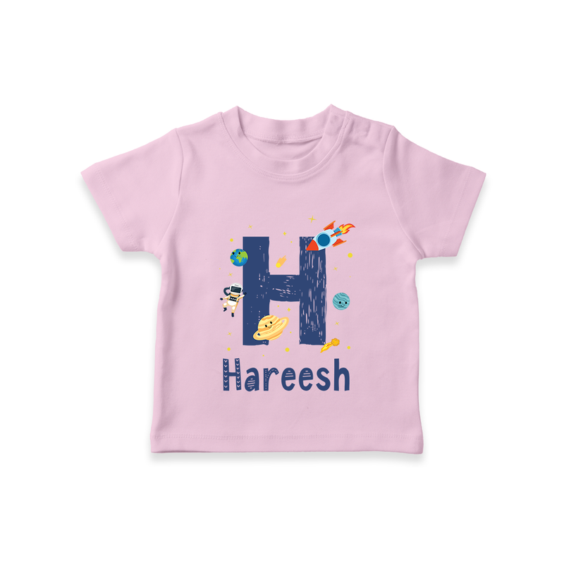 Custom-Made Baby T-Shirt Outfits for Names Starting with 'H' - PINK - 0-5 Months Old (Chest 17")