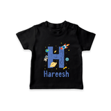 Custom-Made Baby T-Shirt Outfits for Names Starting with 'H' - BLACK - 0-5 Months Old (Chest 17")