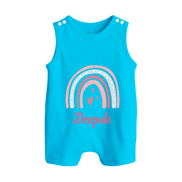 Star of the Family Romper Suit / Sleeveless Romper | Printed with Your Baby's Name - SKY BLUE - 0 - 5 Months Old (Chest 18")