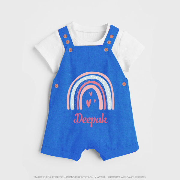 Star of the Family Dungaree Set | Printed with Your Baby's Name - COBALT BLUE - 0 - 5 Months Old (Chest 18")