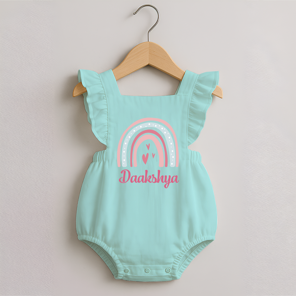 Star of the Family Romper Frock | Printed with Your Baby's Name - MINT GREEN - 0 - 3 Months Old (Chest 19")