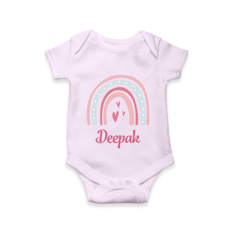 Personalized Name-Printed Romper for Babies - LILAC - 0 - 3 Months Old (Chest 16")