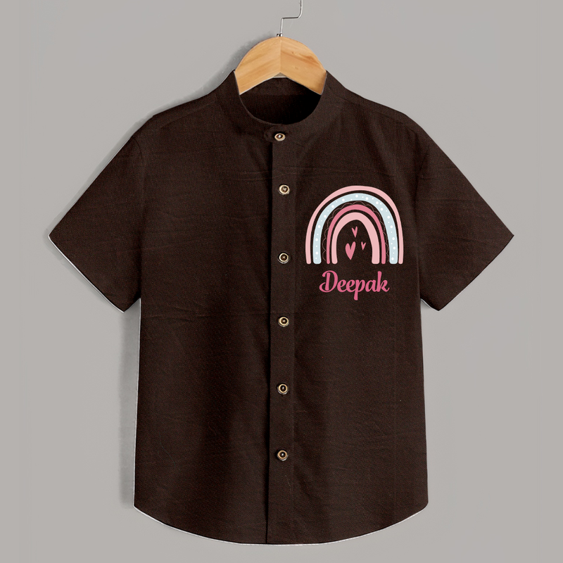 Star of the Family Shirt | Printed with Your Baby's Name - CHOCOLATE BROWN - 0 - 6 Months Old (Chest 23")
