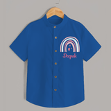 Star of the Family Shirt | Printed with Your Baby's Name - COBALT BLUE - 0 - 6 Months Old (Chest 23")