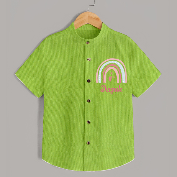 Star of the Family Shirt | Printed with Your Baby's Name - LIME GREEN - 0 - 6 Months Old (Chest 23")