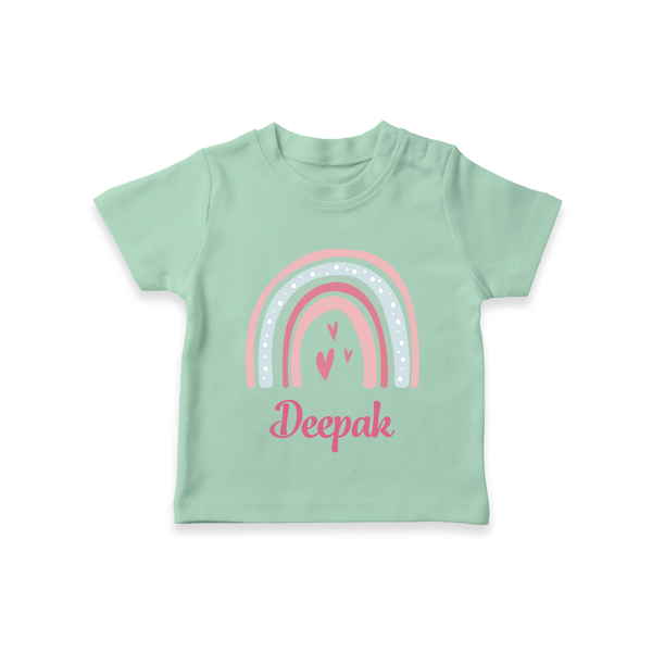 Star of the Family T-Shirt | Printed with Your Baby's Name - MINT GREEN - 0-5 Months Old (Chest 17")