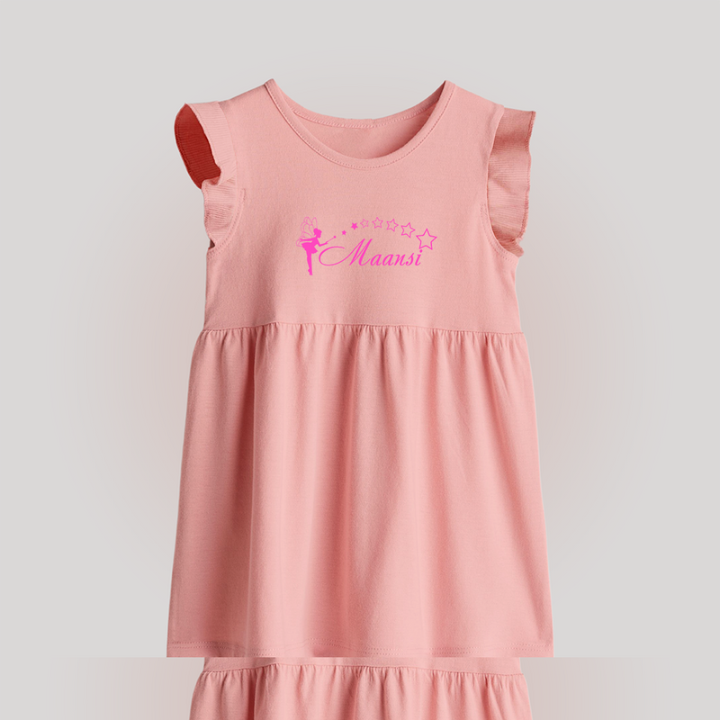 Designed for Me Baby Frock | Featuring Baby's Name in Every Thread - BABY PINK - 0 - 3 Months Old (Chest 17")