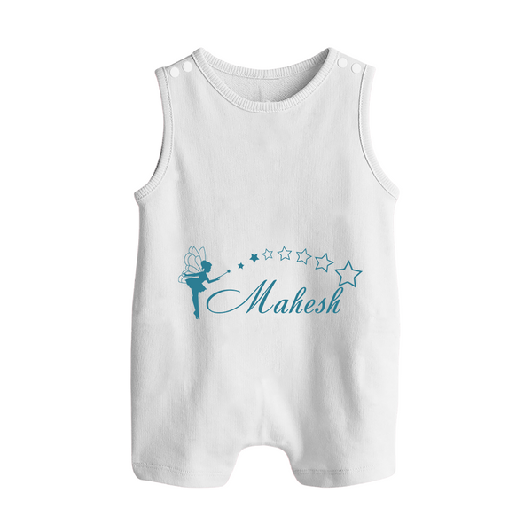 Designed for Me Romper Suit / Sleeveless Romper | Featuring Baby's Name in Every Thread - WHITE - 0 - 5 Months Old (Chest 18")