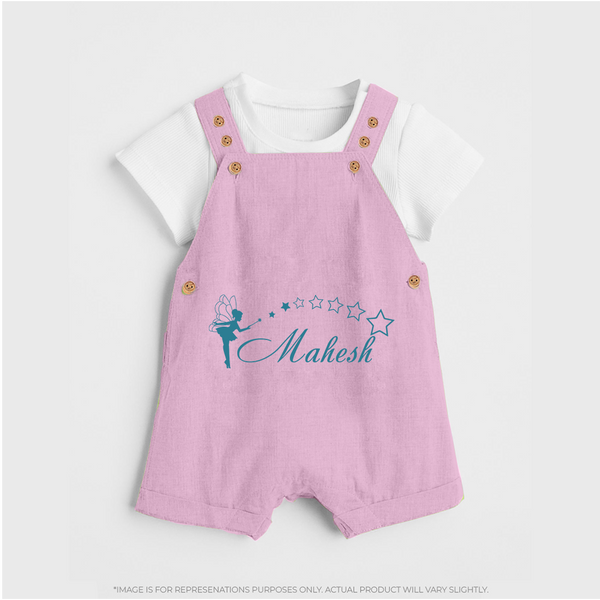 Designed for Me Dungaree Set | Featuring Baby's Name in Every Thread - BABY PINK - 0 - 5 Months Old (Chest 18")