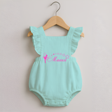 Designed for Me Romper Frock | Featuring Baby's Name in Every Thread - MINT GREEN - 0 - 3 Months Old (Chest 19")