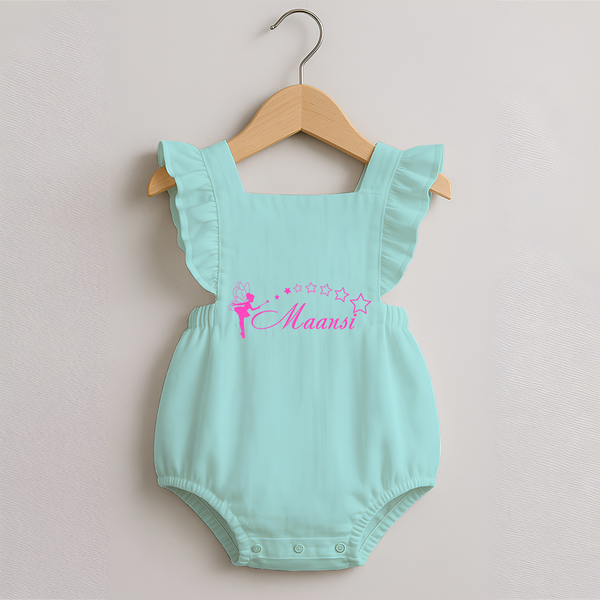 Designed for Me Romper Frock | Featuring Baby's Name in Every Thread - MINT GREEN - 0 - 3 Months Old (Chest 19")