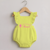 Designed for Me Romper Frock | Featuring Baby's Name in Every Thread - PASTEL YELLOW - 0 - 3 Months Old (Chest 19")