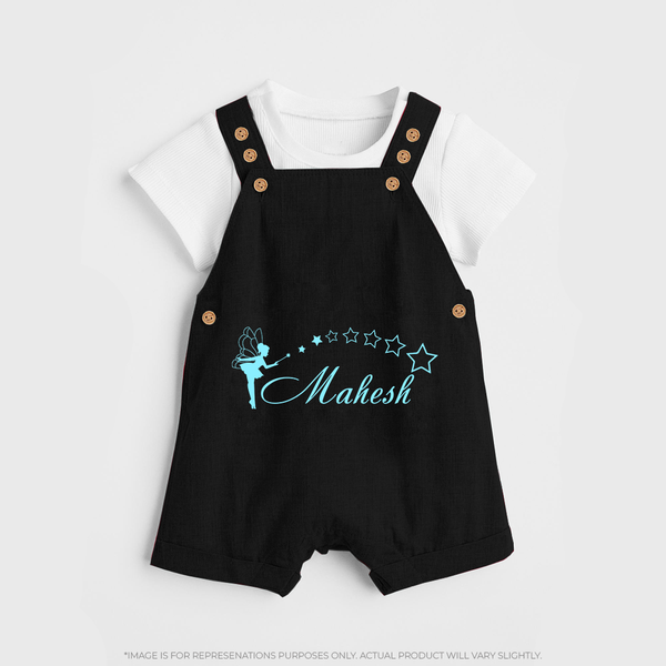 Designed for Me Dungaree Set | Featuring Baby's Name in Every Thread - BLACK - 0 - 5 Months Old (Chest 18")