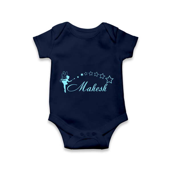 Designed for Me Romper / Onesie | Featuring Baby's Name in Every Thread - NAVY BLUE - New Born (Chest 14")