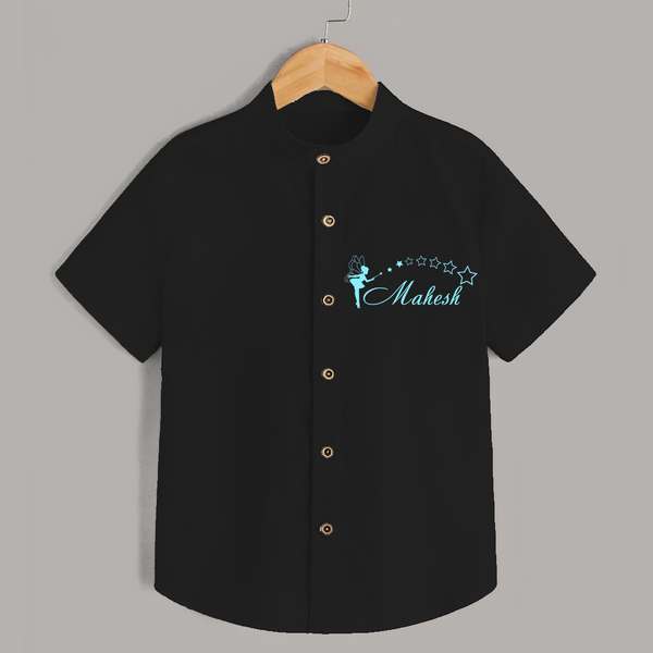 Designed for Me Shirt | Featuring Baby's Name in Every Thread - BLACK - 0 - 6 Months Old (Chest 23")