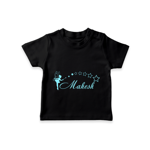 Designed for Me T-Shirt | Featuring Baby's Name in Every Thread - BLACK - 0-5 Months Old (Chest 17")